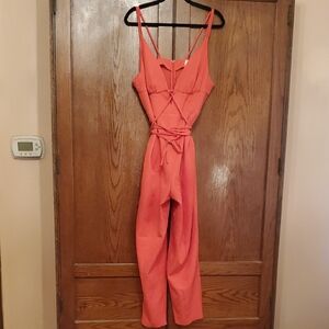 ASOS DESIGN SIZE 14 Coral Sleeveless Jumpsuit